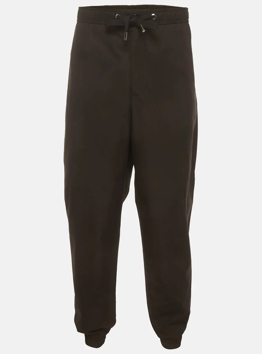 Dolce & Gabbana Black Cotton Drawstring Joggers 4XL