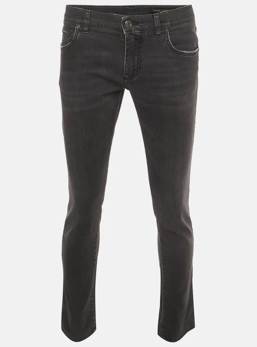 Dolce & Gabbana Grey Distressed Denim Skinny Jeans M/Waist 35"