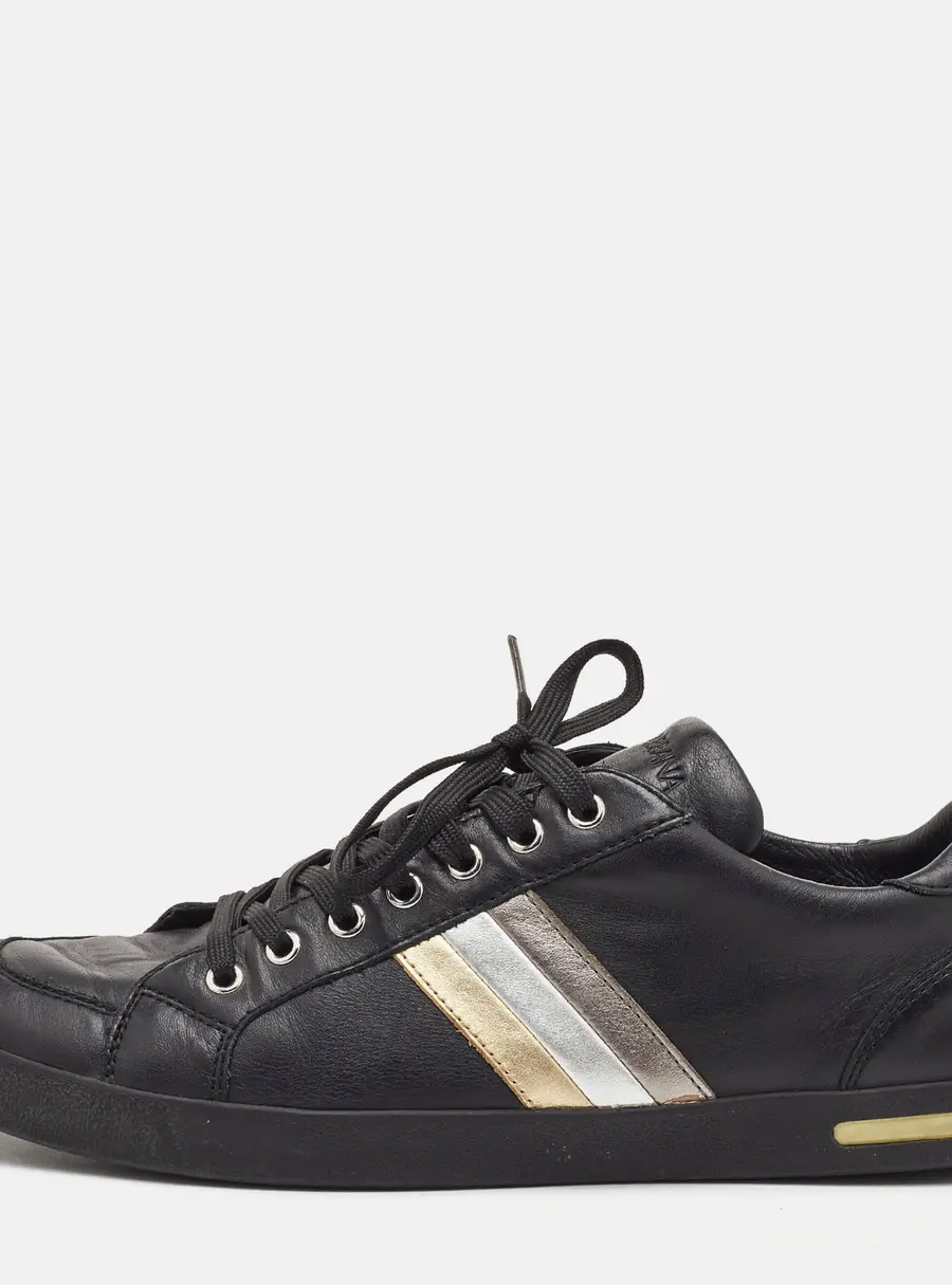 Dolce & Gabbana Roma Size 43 Black Leather Low Top Sneakers