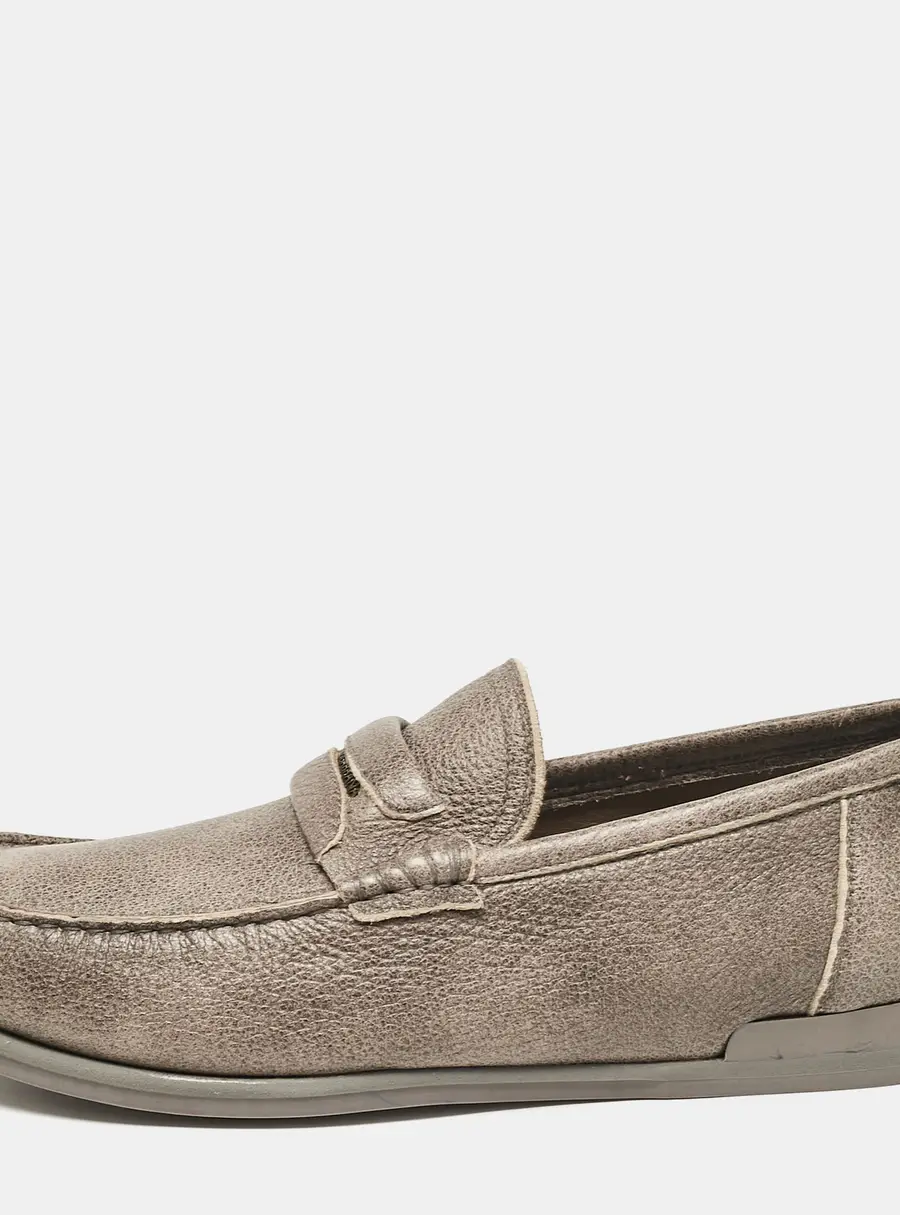 Dolce & Gabbana Brown Leather Genova Loafers Size 41.5