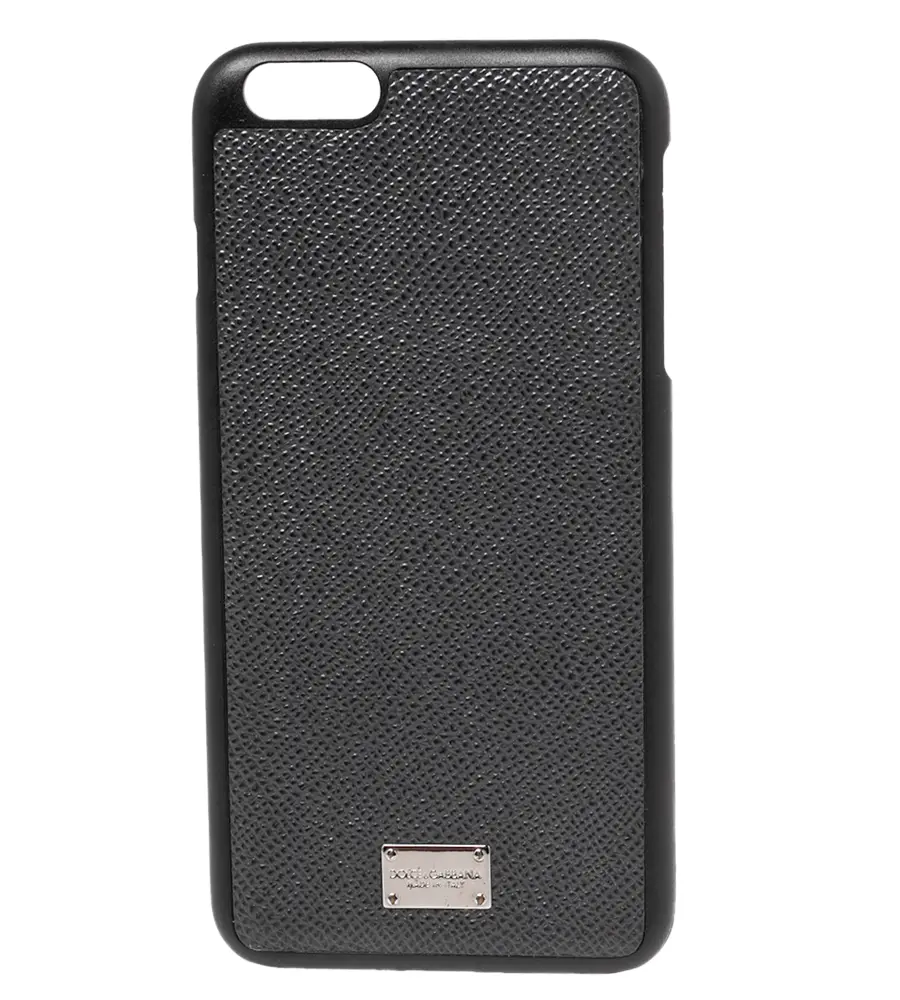 Dolce & Gabbana Black Leather iPhone 7/8 Plus Case