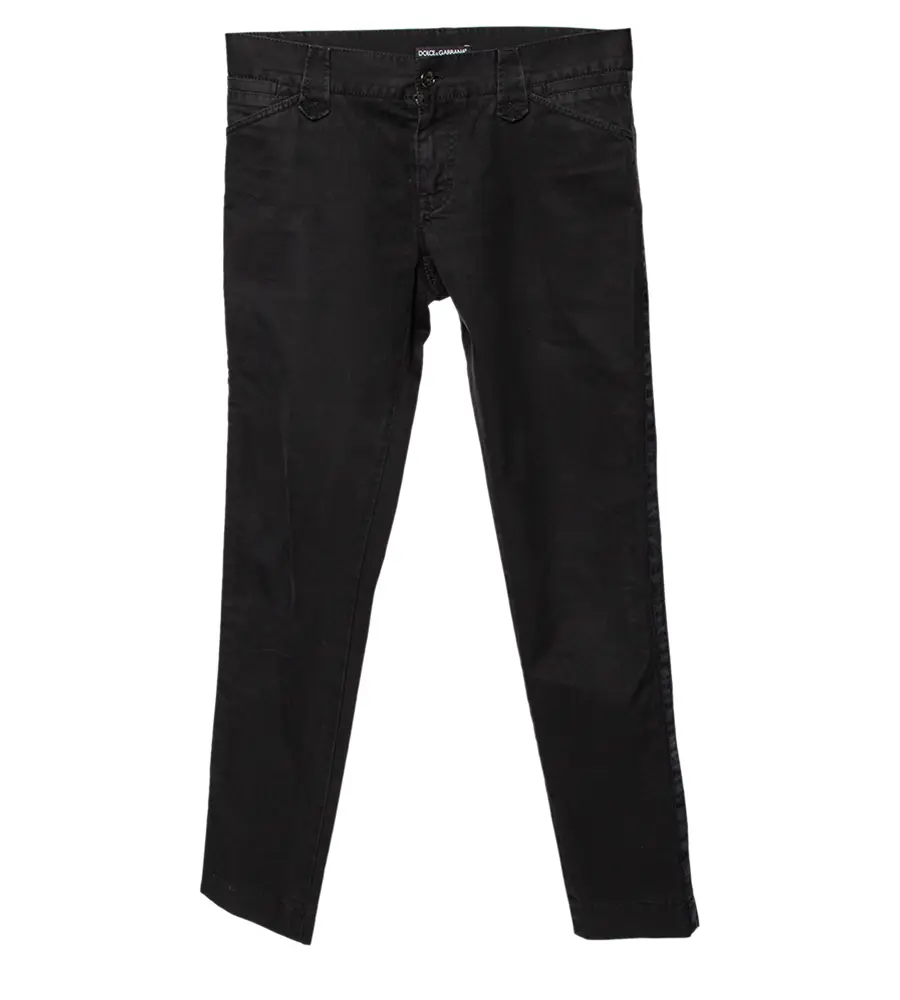Dolce & Gabbana 14 Black Denim Straight Leg Jeans S