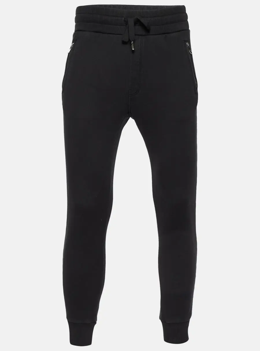 Dolce & Gabbana Black Cotton Jogger Pants XS