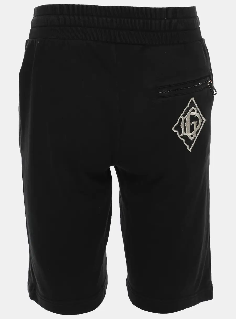 Dolce & Gabbana Cotton Knit DG Embroidered Drawstring Shorts XS