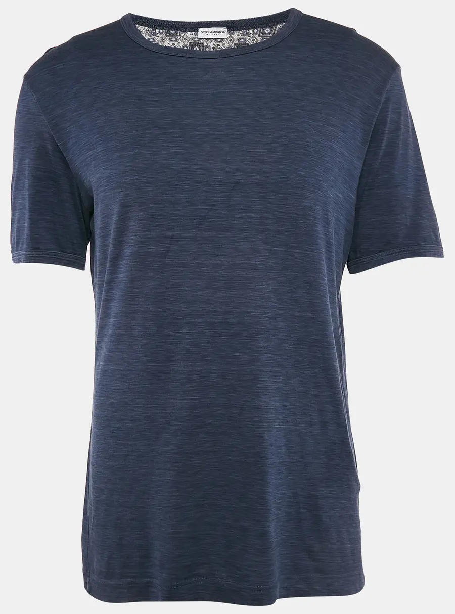Dolce & Gabbana Underwear Blue Melange Jersey T-Shirt XL