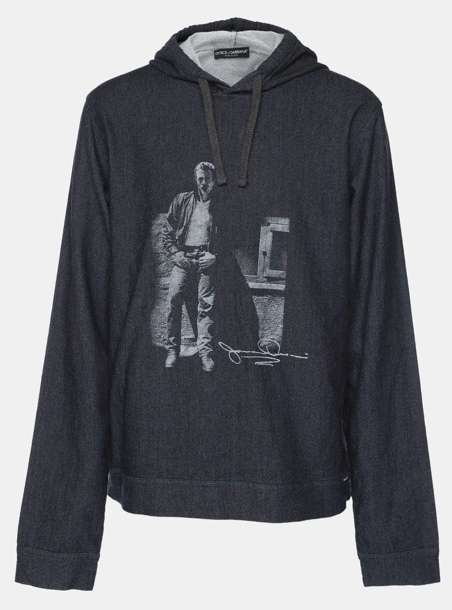 Dolce & Gabbana Blue Cotton James Dean Sweatshirt XXXL