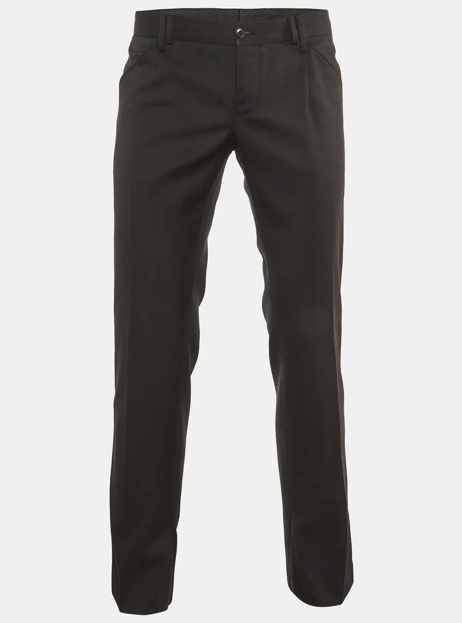 Dolce & Gabbana Black Wool & Silk Tailored Pants M