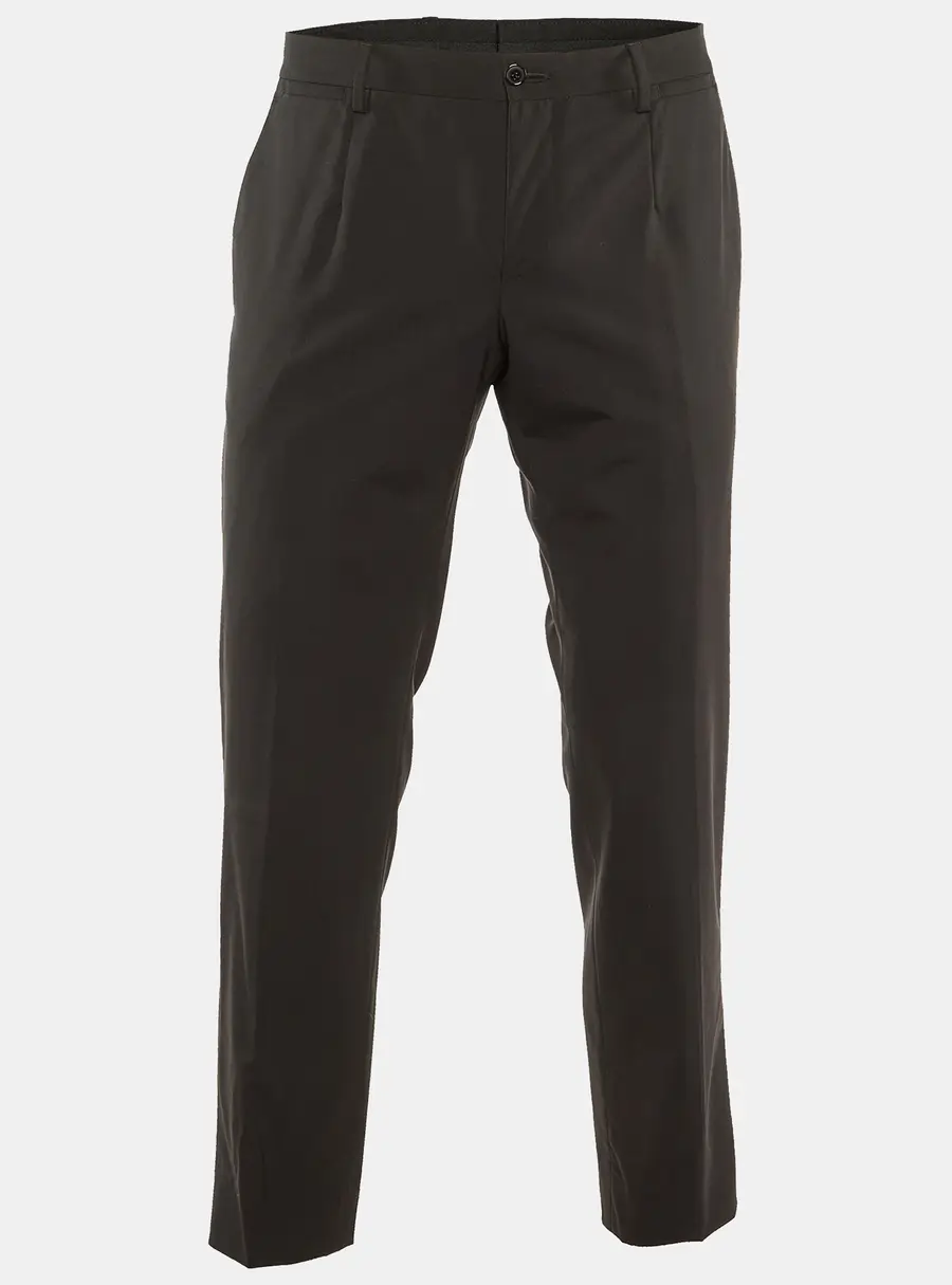 Dolce & Gabbana Black Wool Straight Leg Pants M