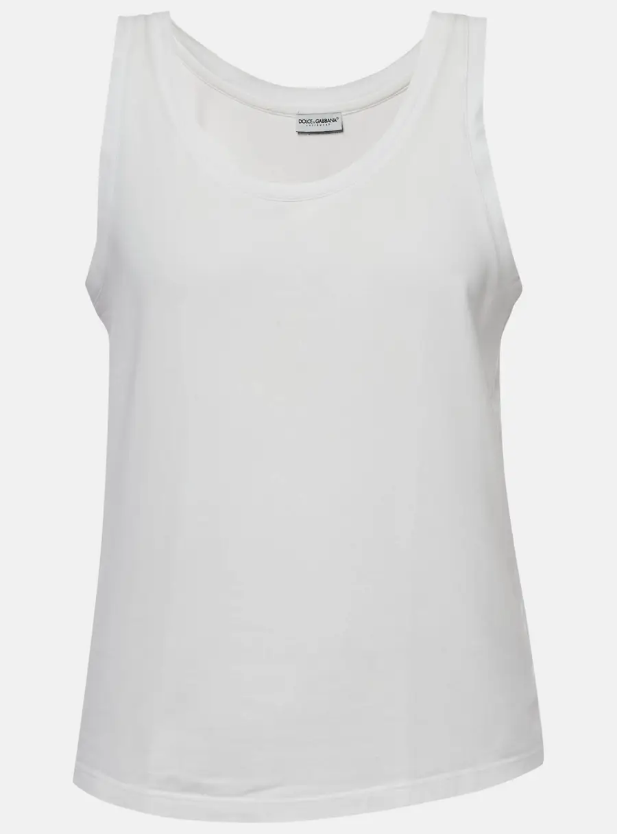 Dolce & Gabbana Underwear White Jersey Sleeveless T-Shirt L