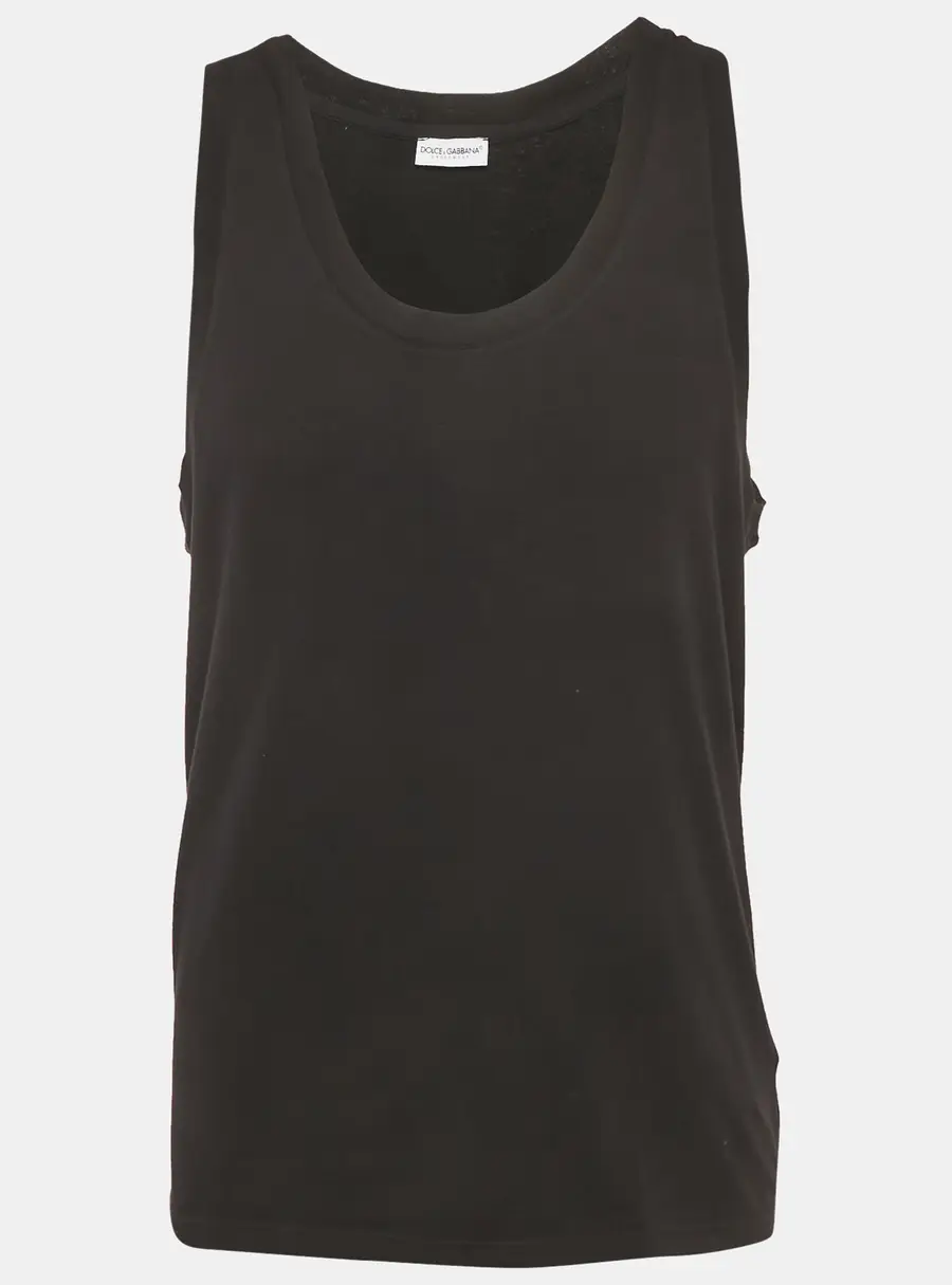 Dolce & Gabbana Underwear Black Jersey Sleeveless T-Shirt L