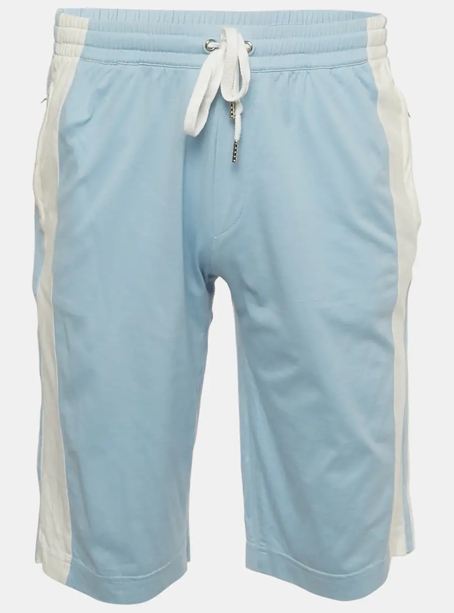 Dolce & Gabbana Blue Striped Cotton Jersey Shorts S