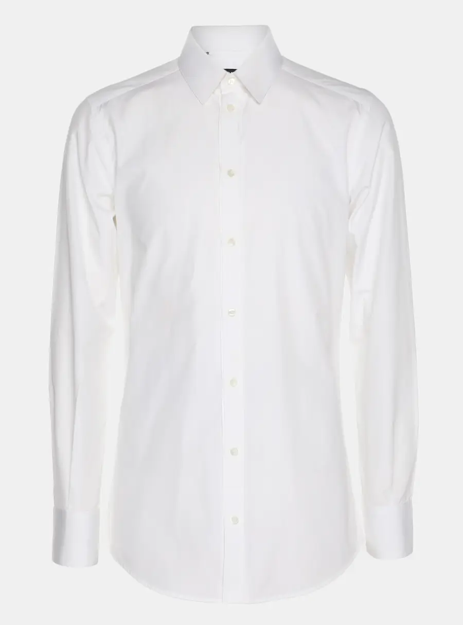 Dolce & Gabbana White Cotton Long Sleeve Shirt S