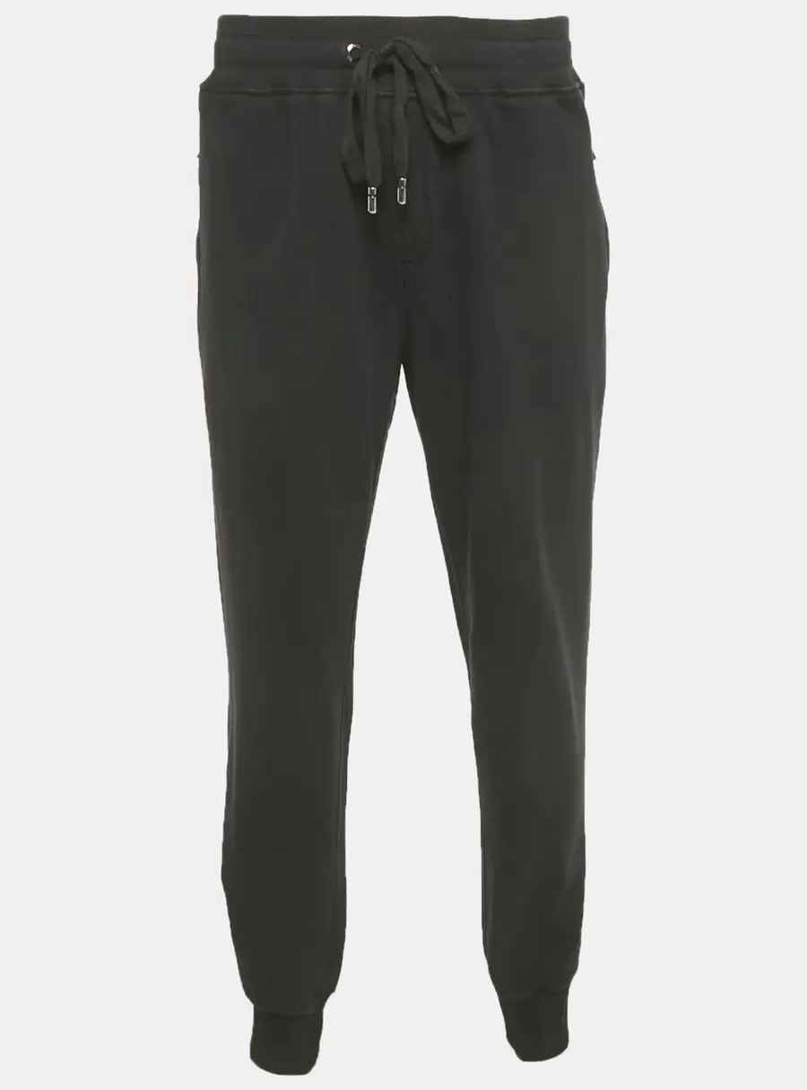 Dolce & Gabbana Black Cotton Logo Plaque Detail Jogger 4XL