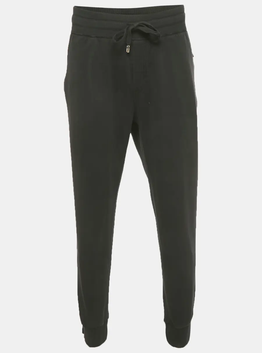 Dolce & Gabbana Black Cotton Logo Plaque Joggers 4XL