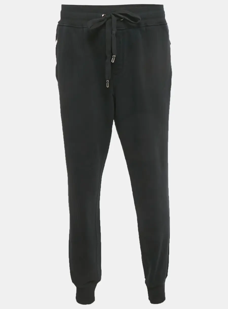 Dolce & Gabbana Black Cotton Knit Jogger Pants 4XL