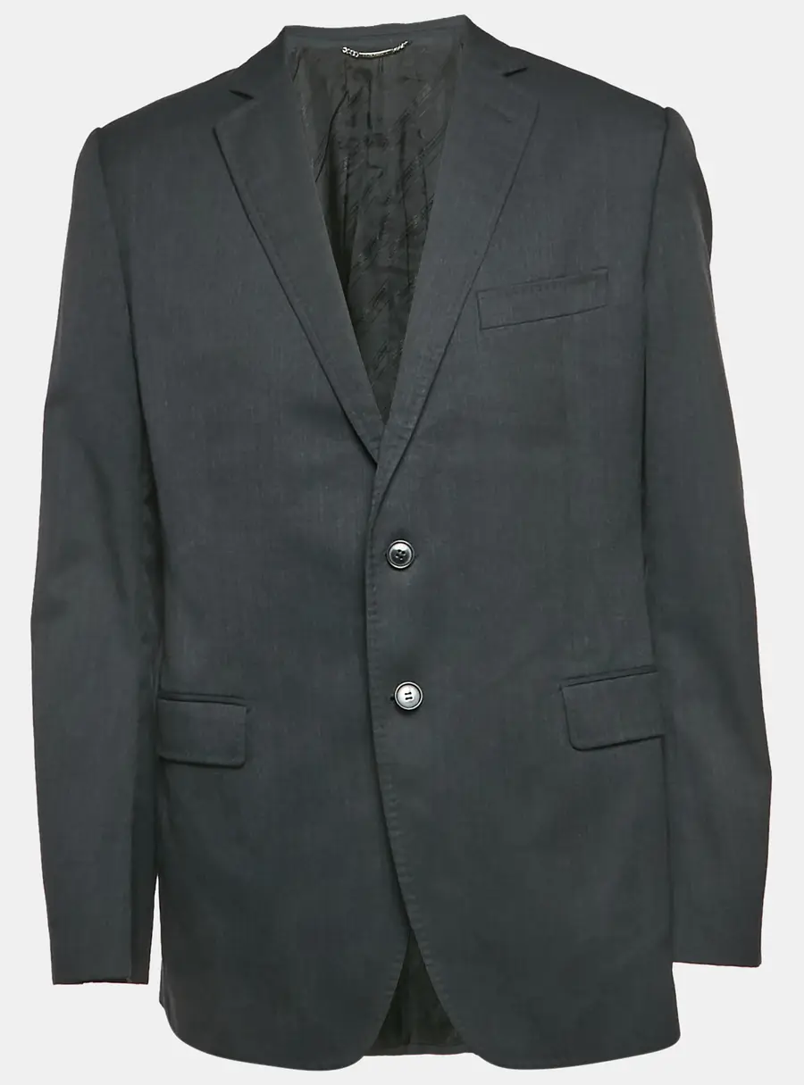 Dolce & Gabbana Black Wool Single Breasted Blazer XXL