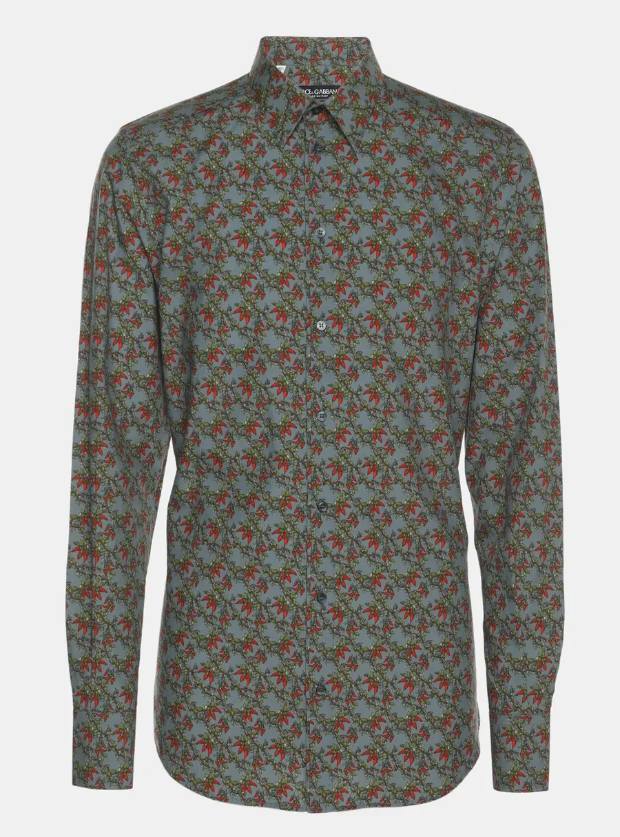 Dolce & Gabbana Multicolor Floral Print Cotton Long Sleeve Shirt M