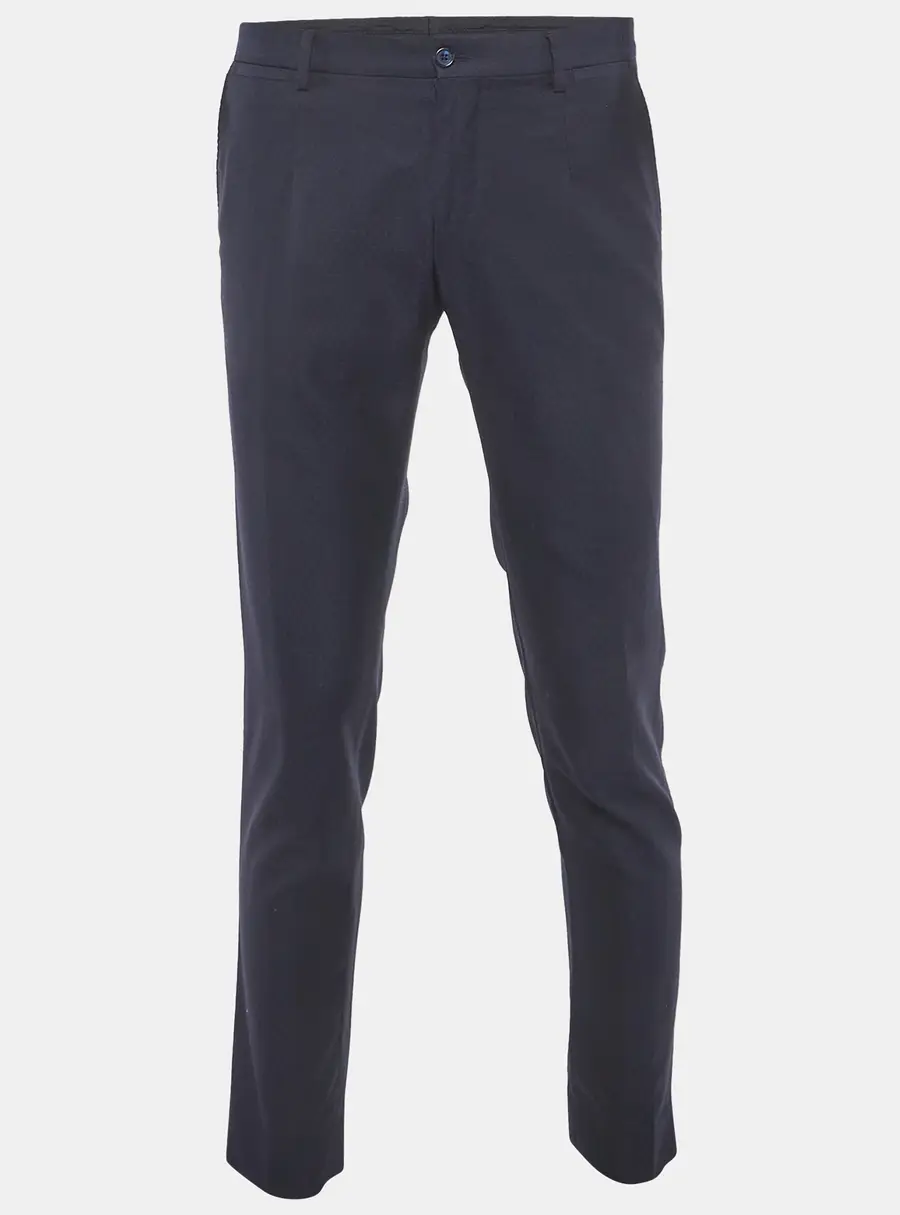 Dolce & Gabbana Navy Blue Wool Regular Fit Trousers M