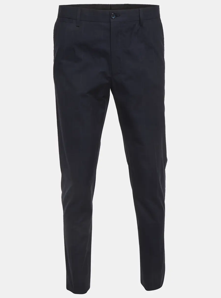 Dolce & Gabbana Blue Plaid Cotton Trousers M