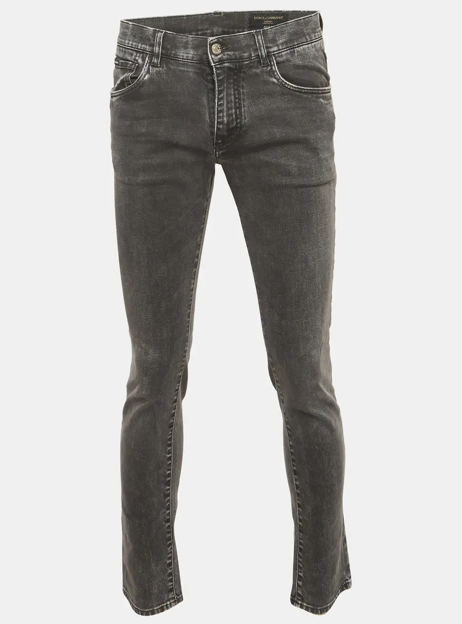 Dolce & Gabbana Charcoal Denim Slim Fit Jeans S/Waist 31"