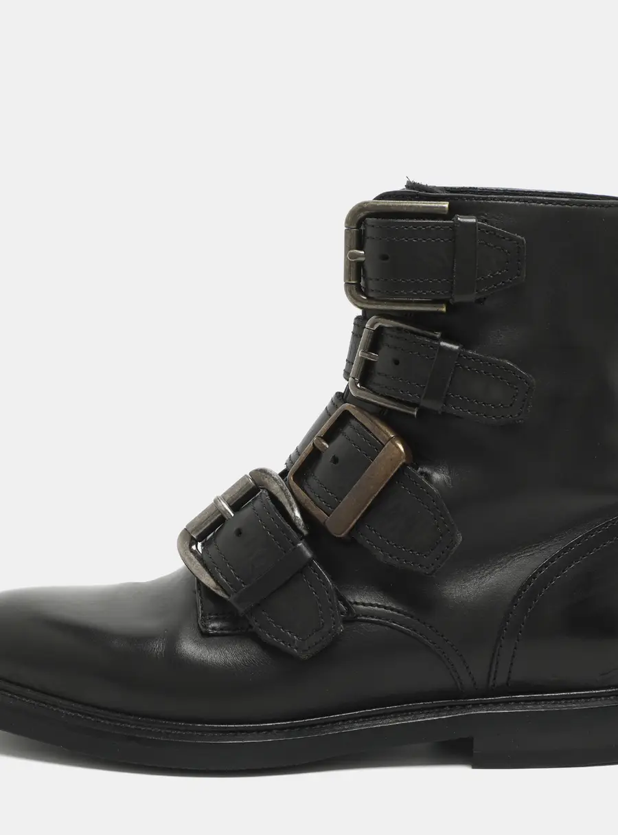 Dolce & Gabbana Michelangelo Size 39 Black Leather Ankle Length Boots
