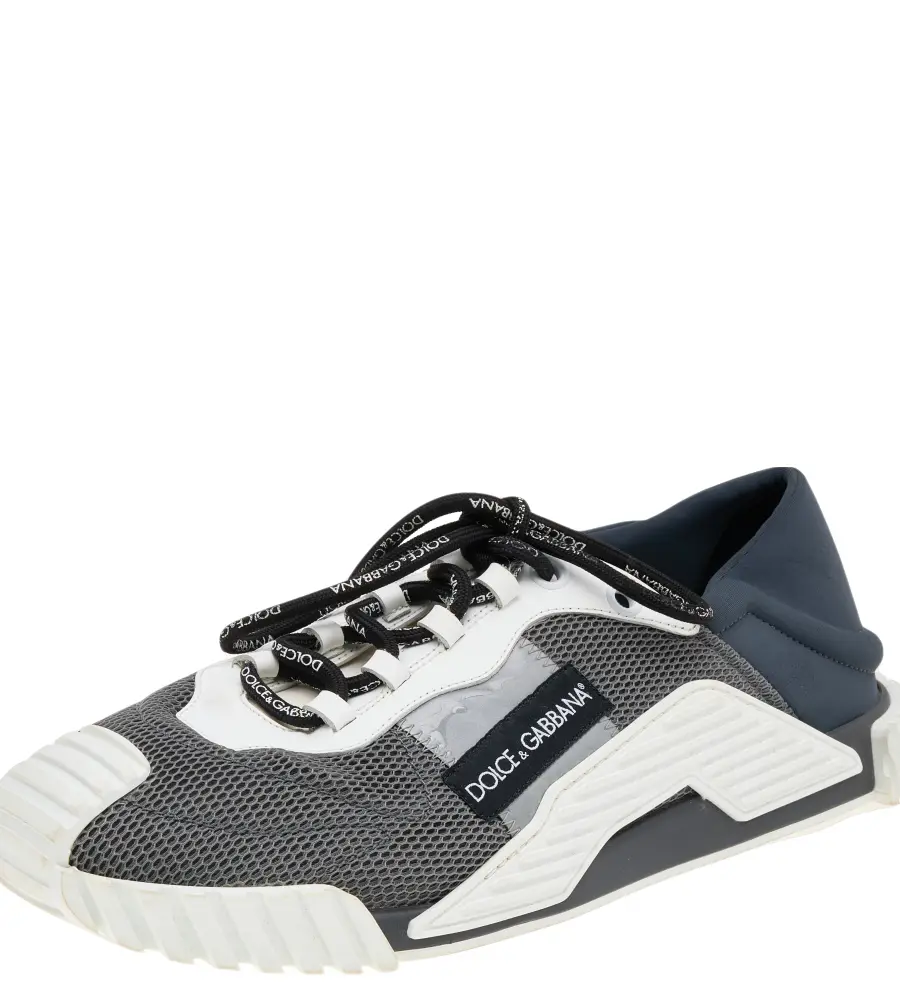 Dolce & Gabbana Size 46 Multicolor Leather, Mesh and Neoprene Low Top Sneakers