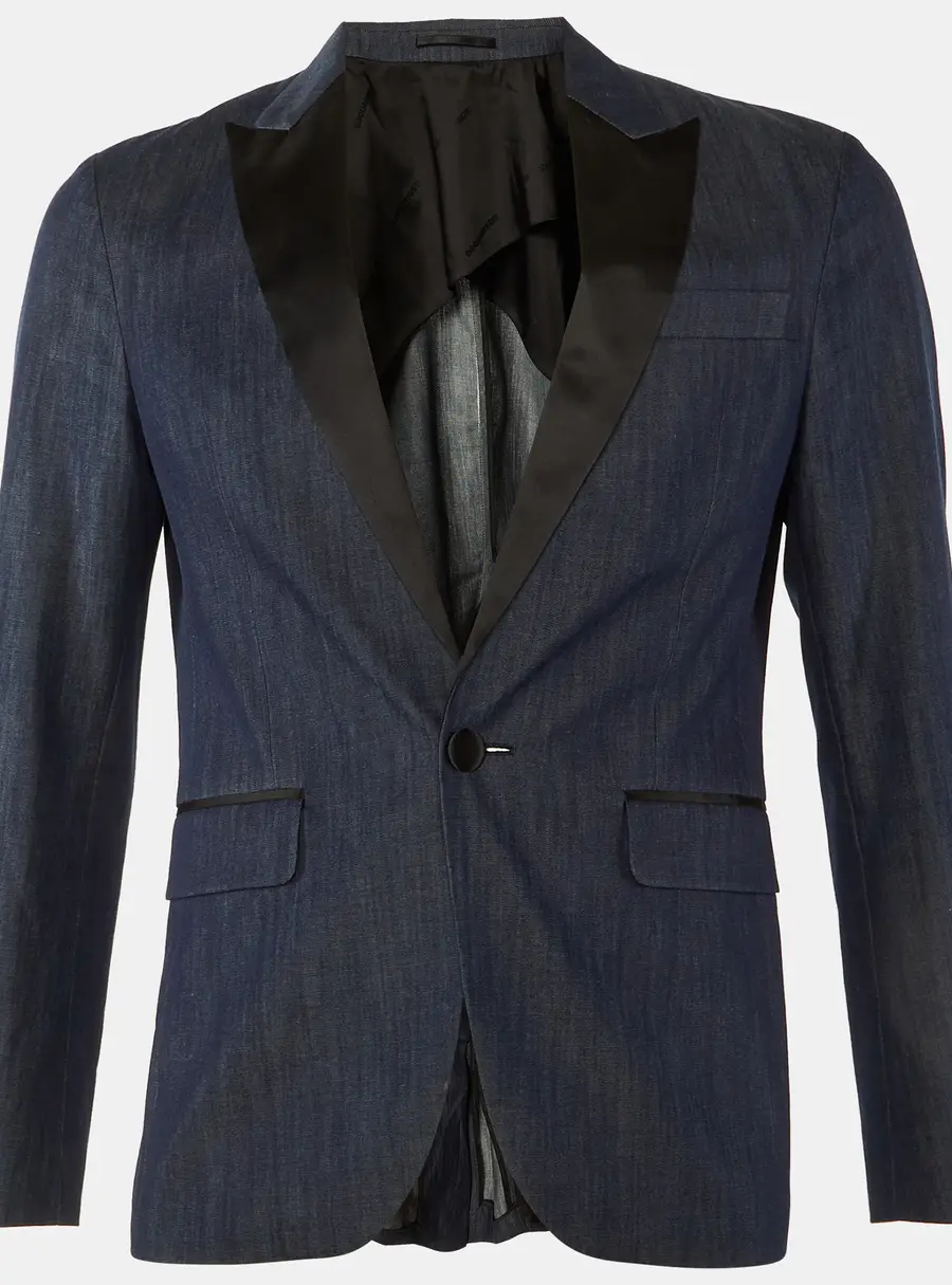 Dsquared2 Dark Blue Cotton Tokyo Tailored Jacket M