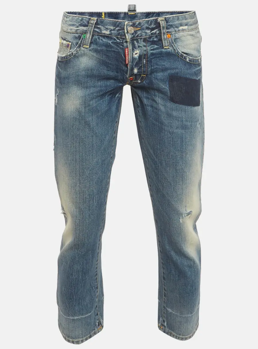 Dsquared2 Blue Denim Distressed Jeans XS/Waist 32"