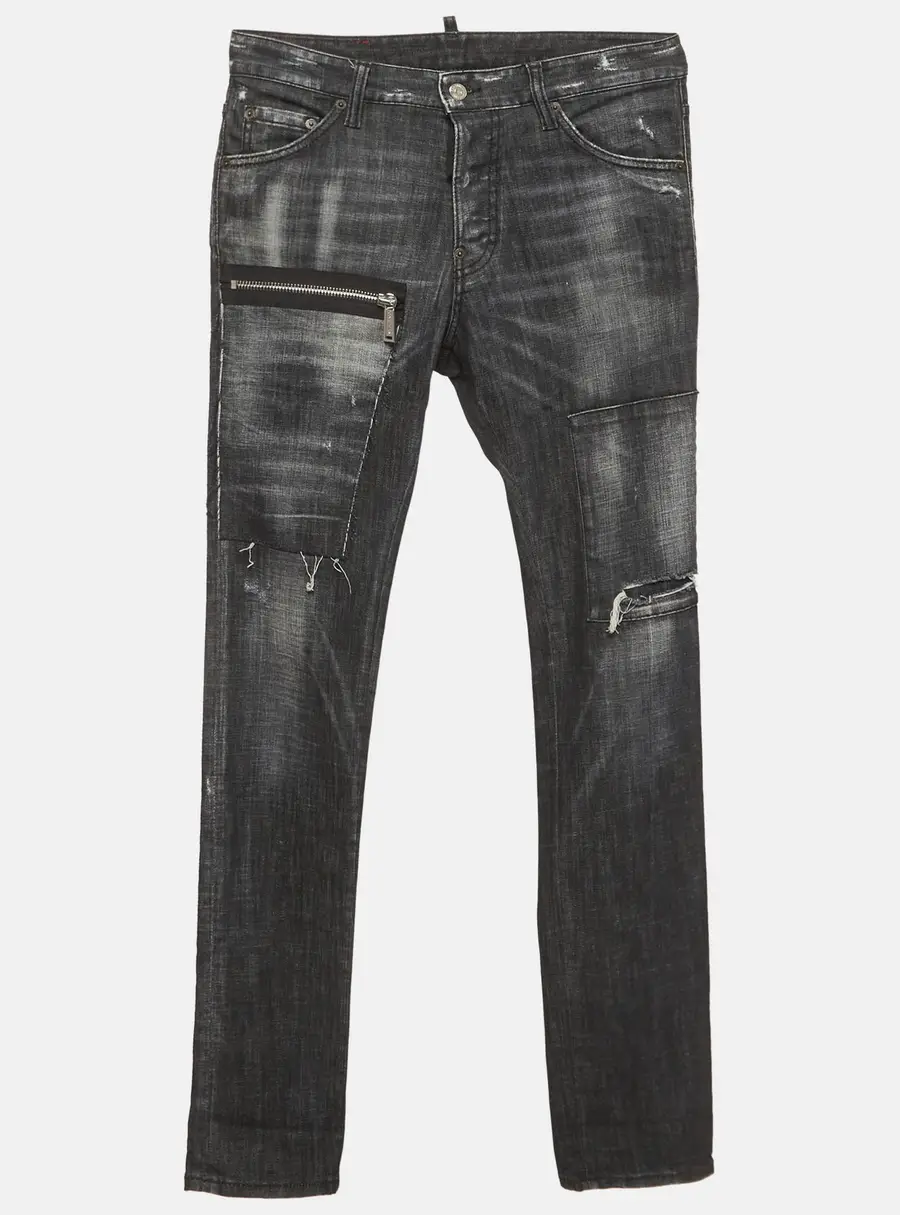 Dsquared2 Grey Denim Distressed Slim Fit Jeans XL/Waist 31"