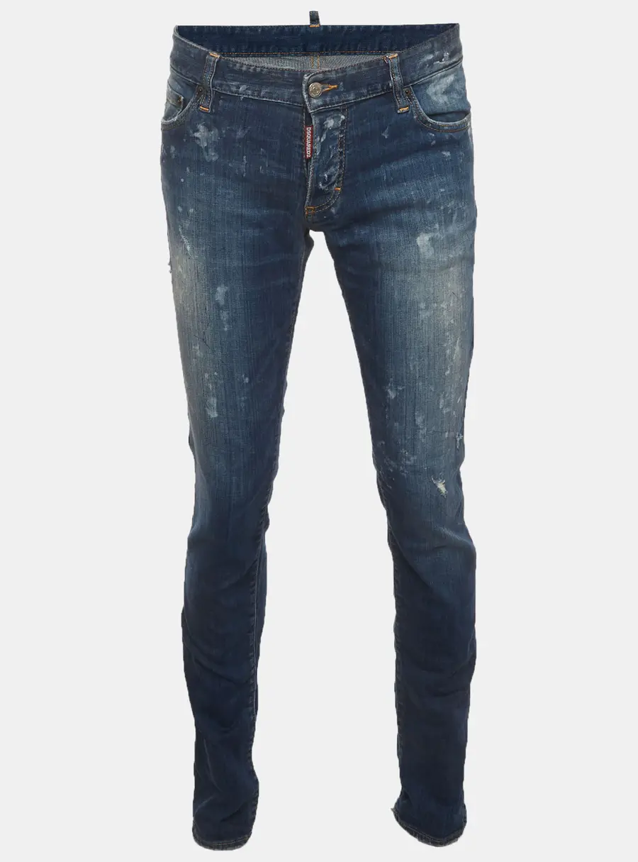 Dsquared2 Blue Distressed Denim Slim Fit Jeans XL/ Waist