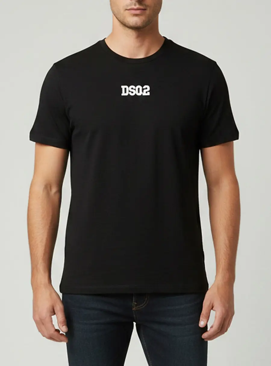 Dsquared2 Black Textured Jersey Short Sleeve T-Shirt XXL