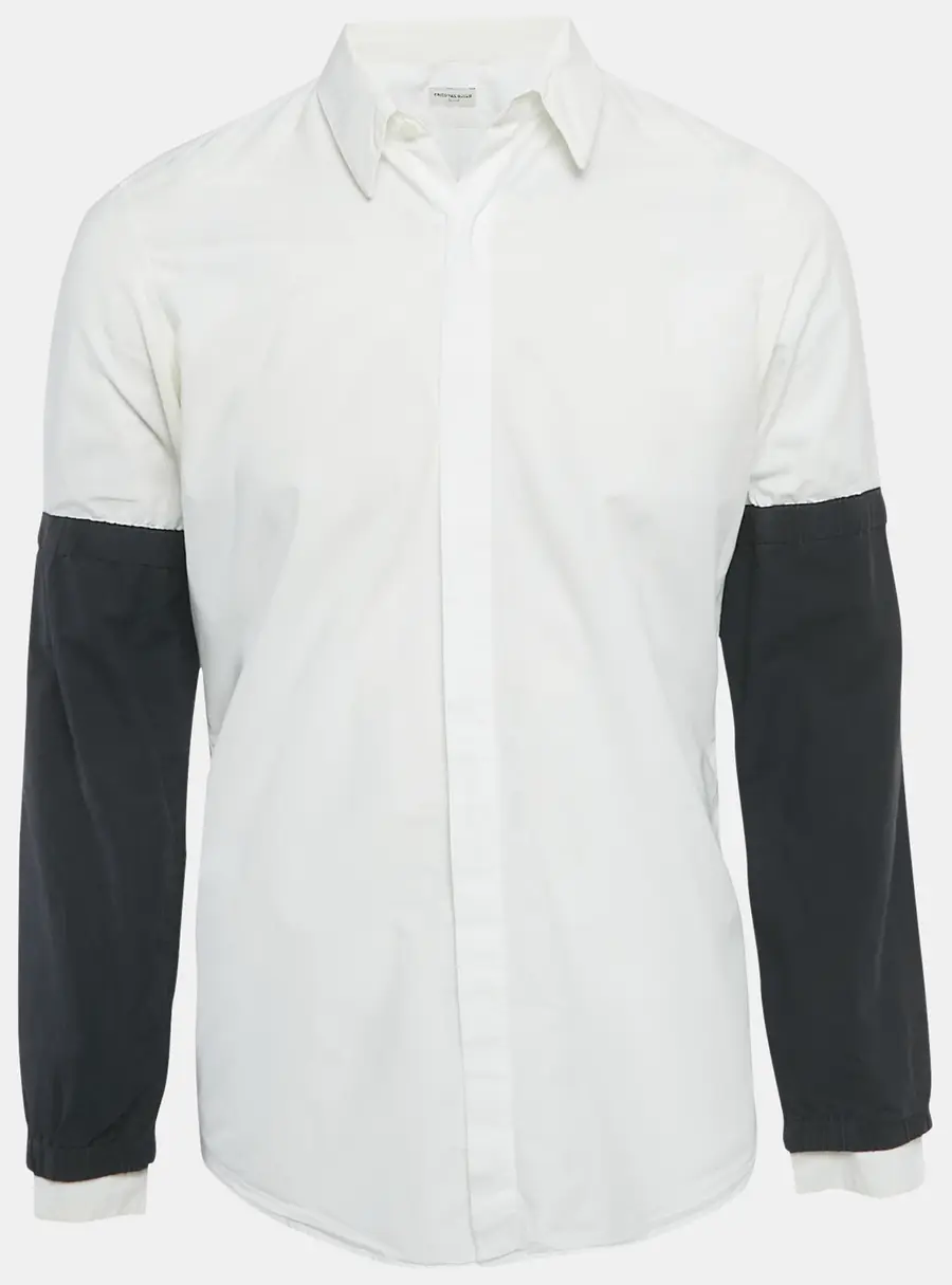Dries van Noten White Cotton Layered Sleeve Shirt M