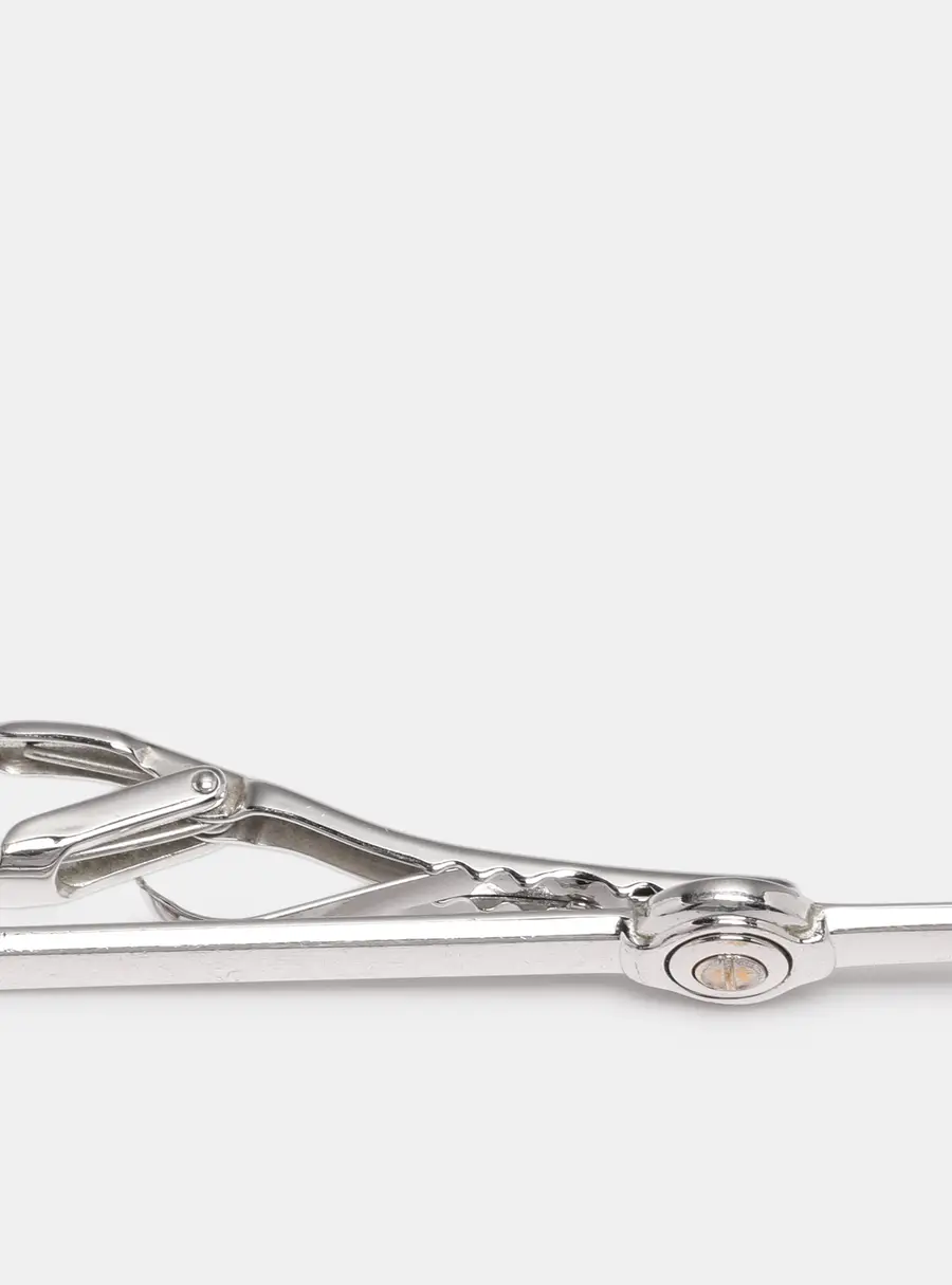 Dunhill Silver Tone Metal Tie Clip