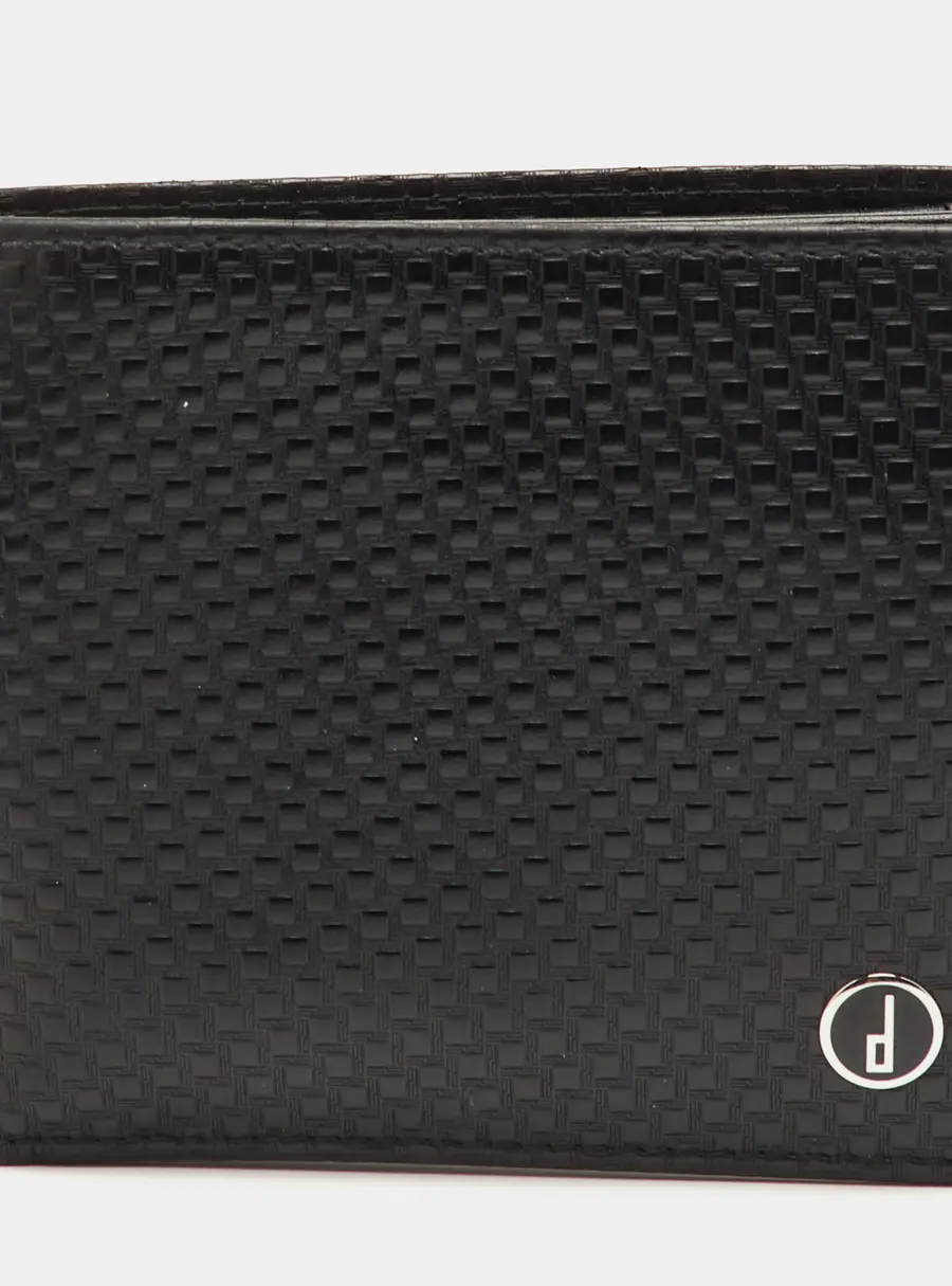 Dunhill Black Embossed Leather Bifold Wallet