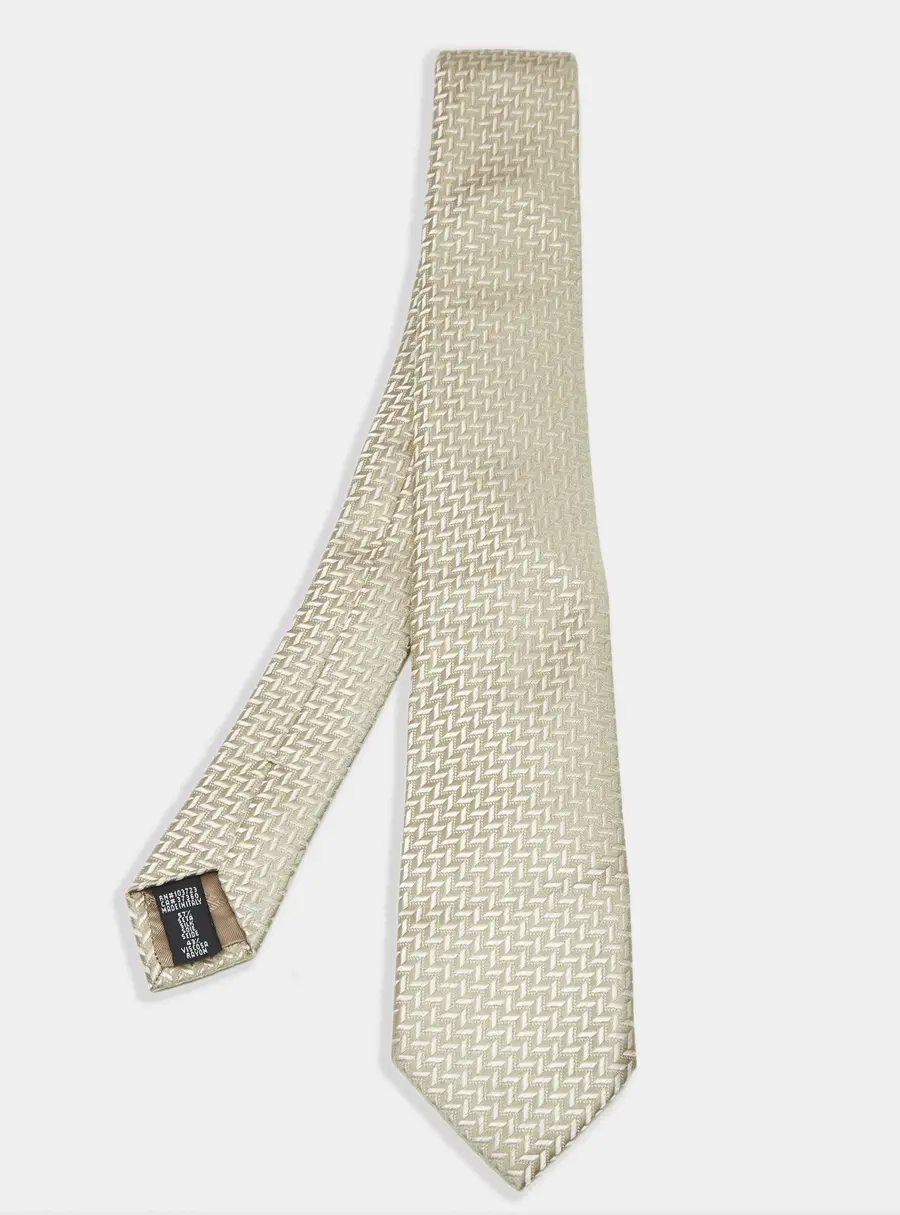 Emporio Armani Grey Jacquard Silk Tie