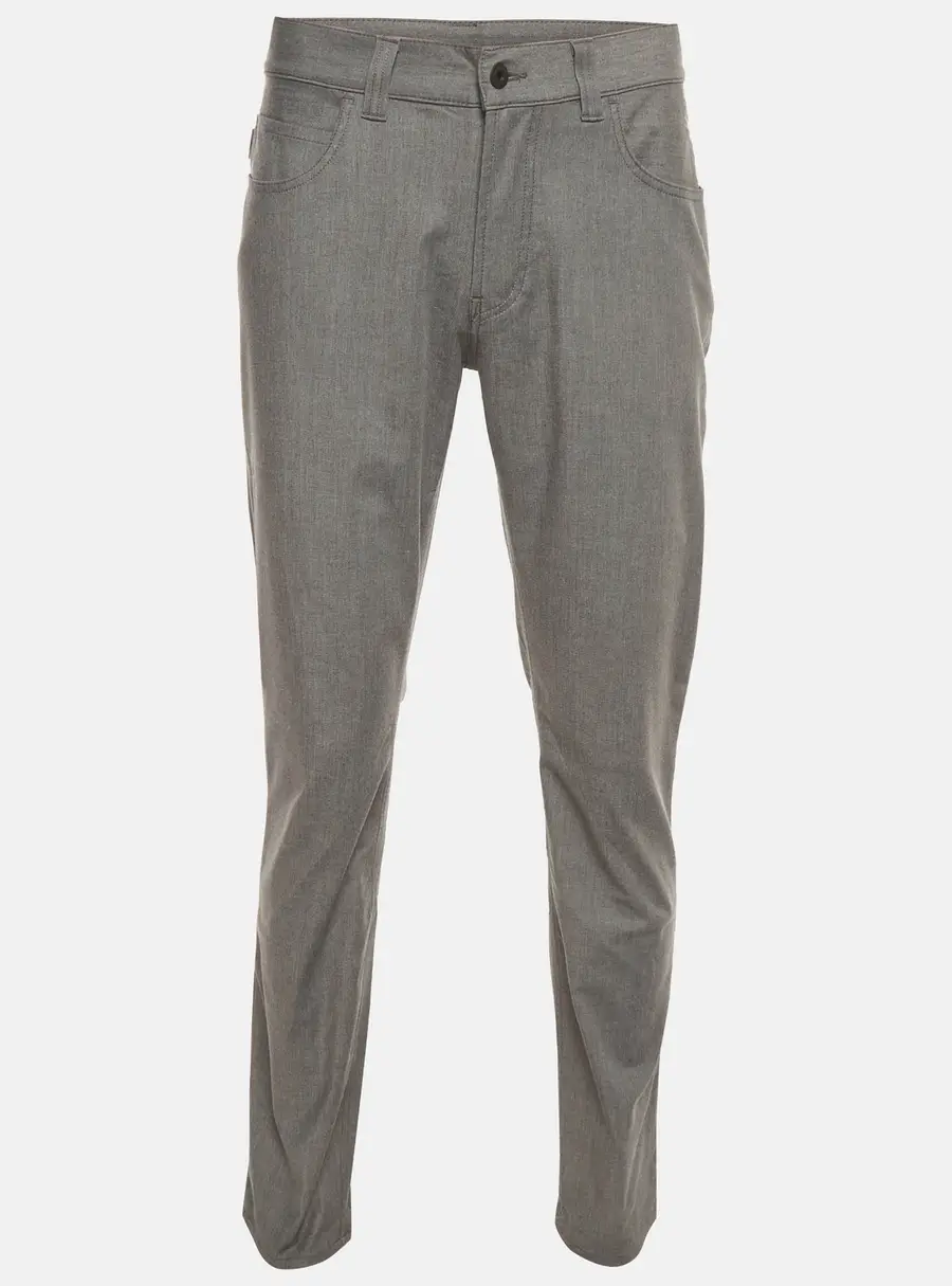 Emporio Armani Grey Stretch Wool Regular Fit Pants L