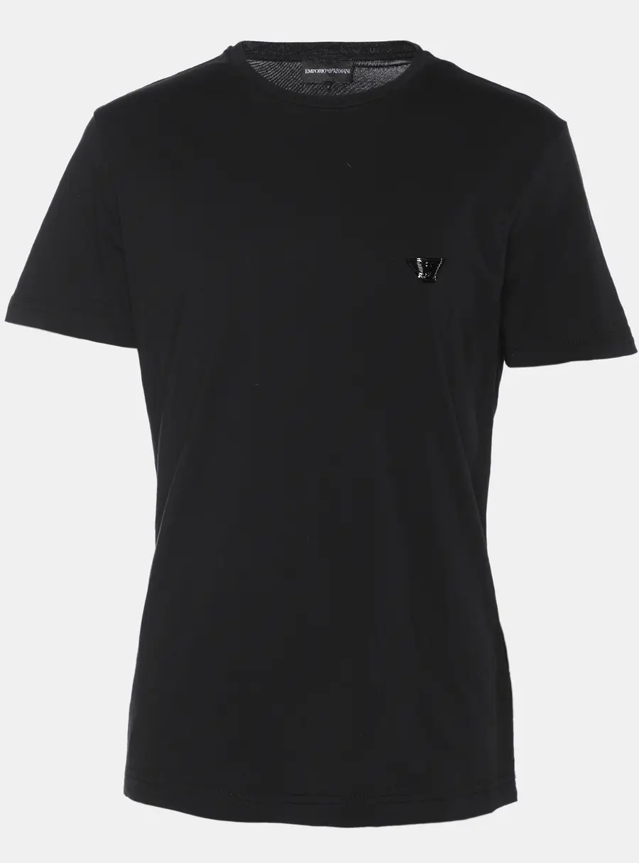 Emporio Armani Black Jersey Logo Crew Neck T-Shirt XL