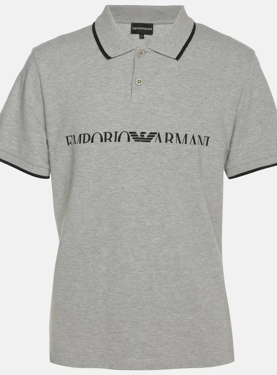 Emporio Armani Grey Jersey Polo T-Shirt XXL