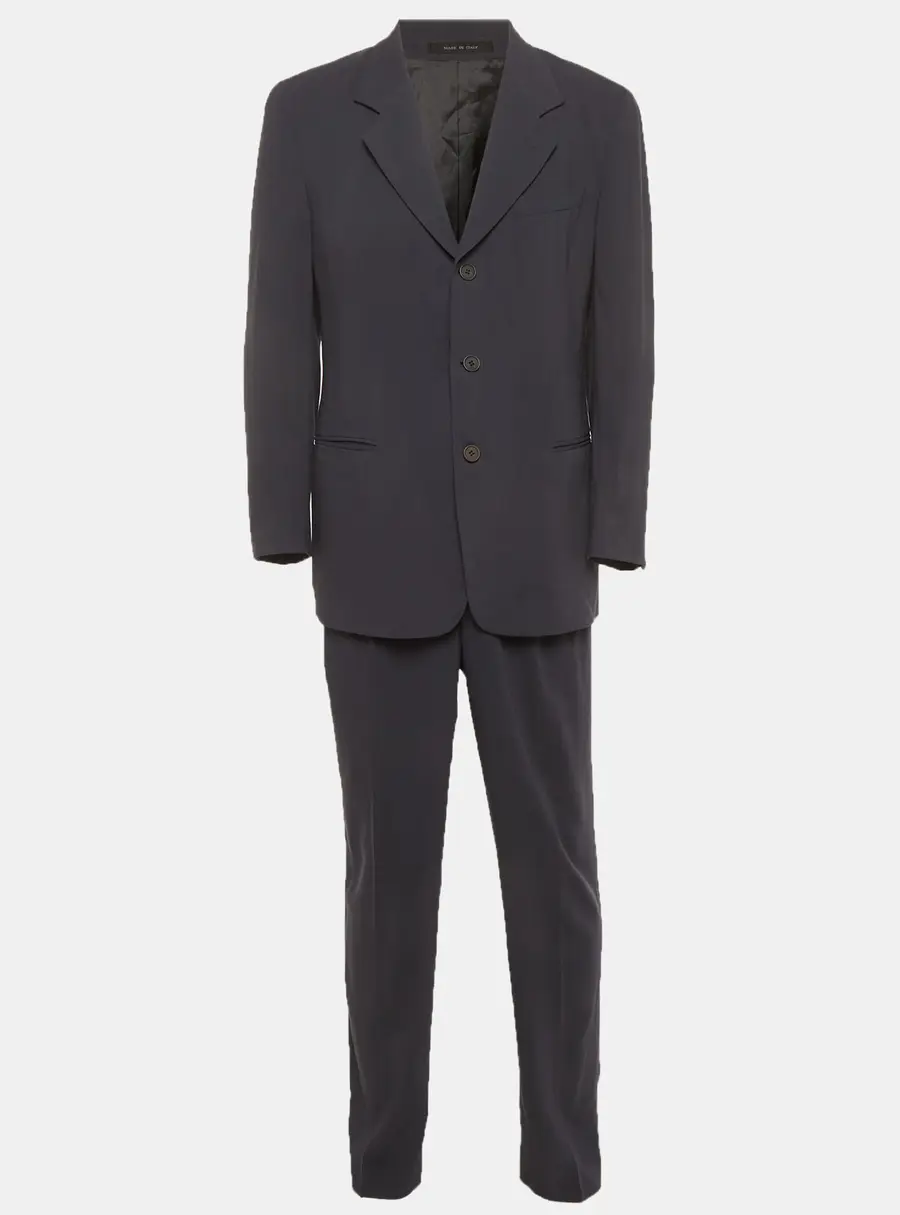 Emporio Armani Grey Wool Regular Fit Suit M