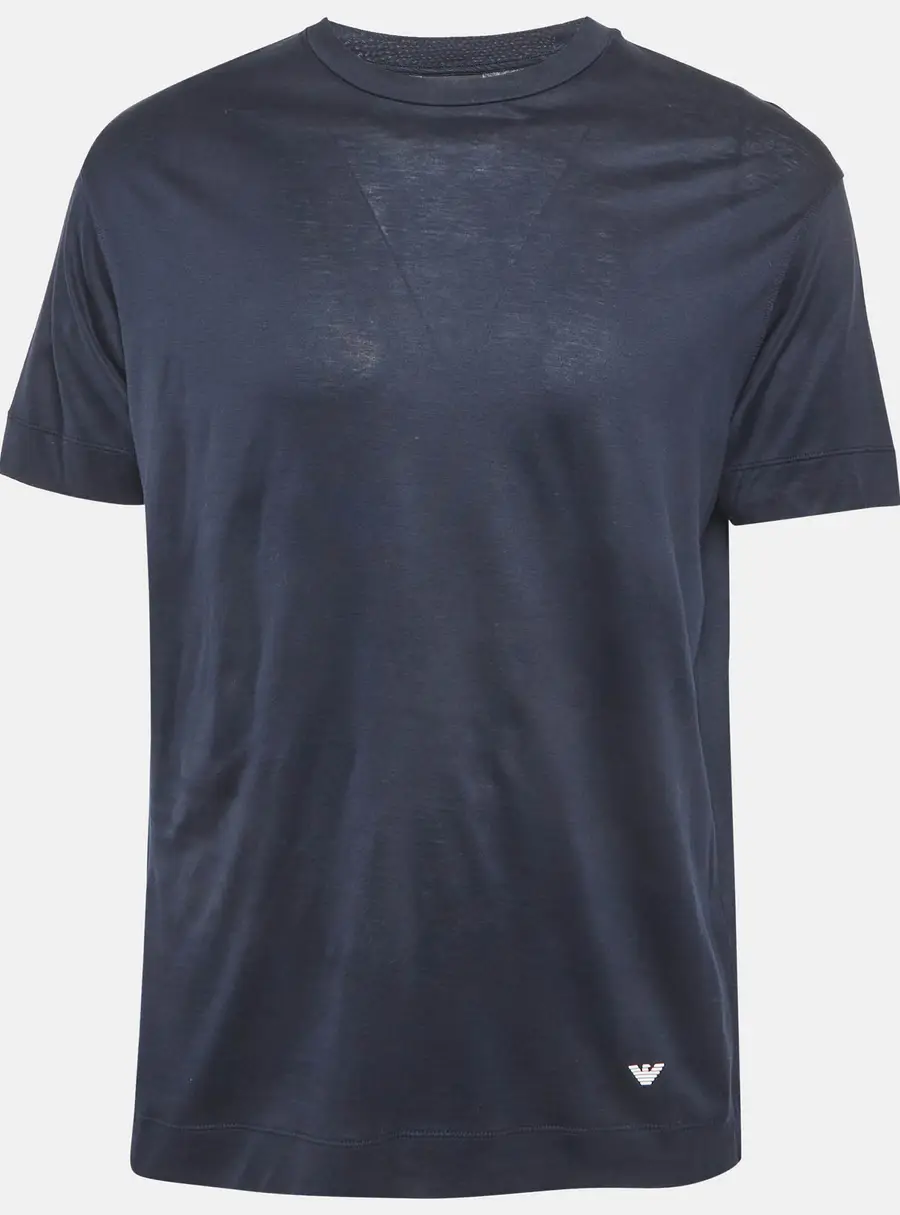Emporio Armani Navy Blue Jersey Crewneck T-Shirt M