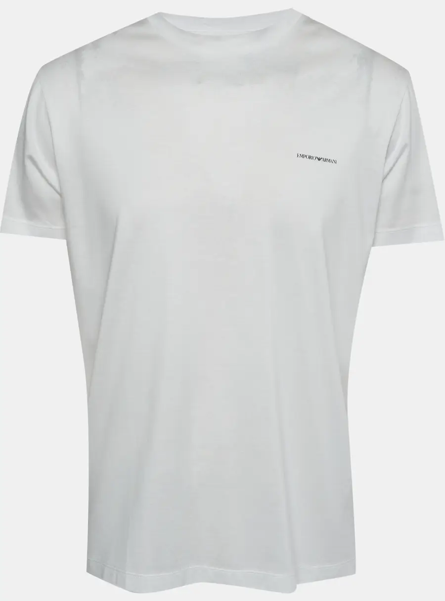Emporio Armani White Jersey Crewneck Essential T-Shirt XL