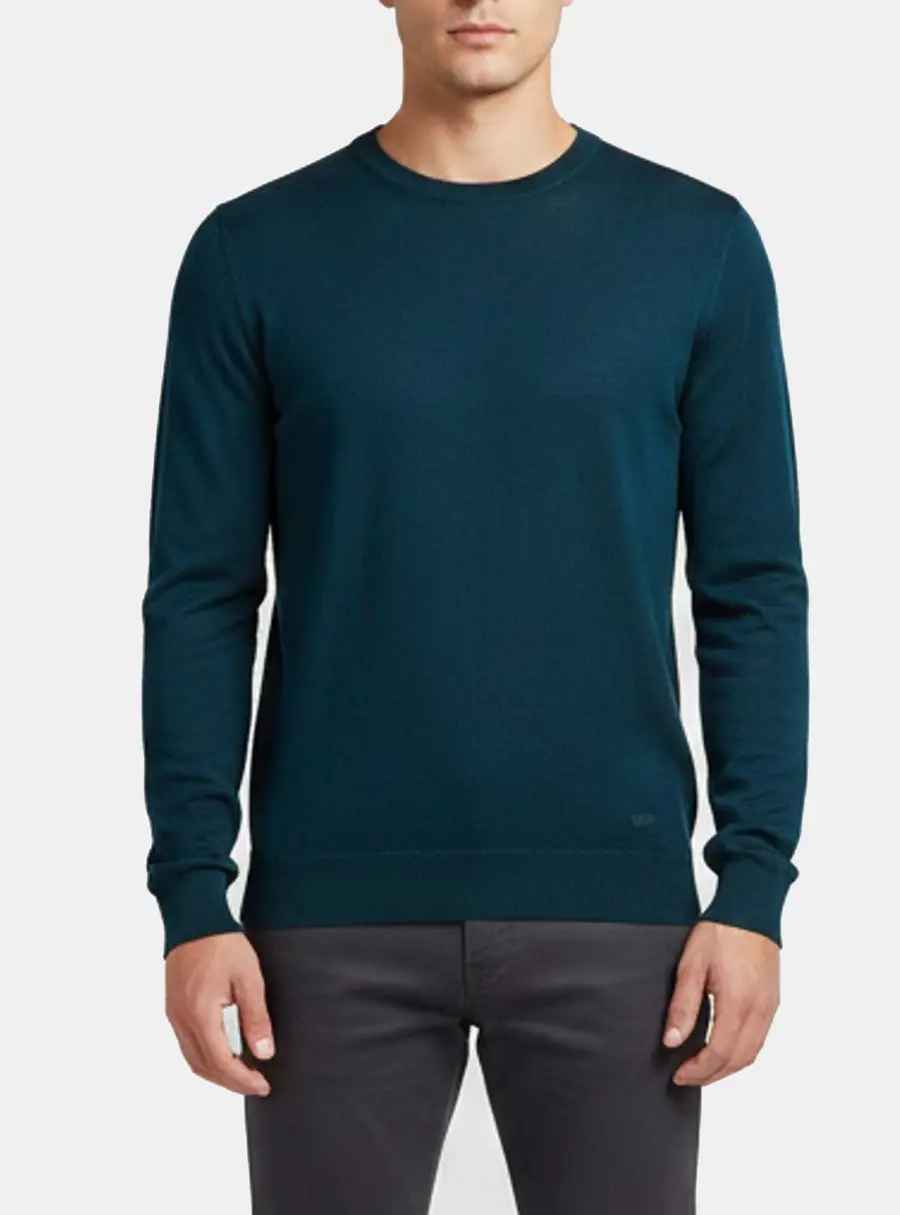 Emporio Armani Green Knit Long Sleeve Sweater L
