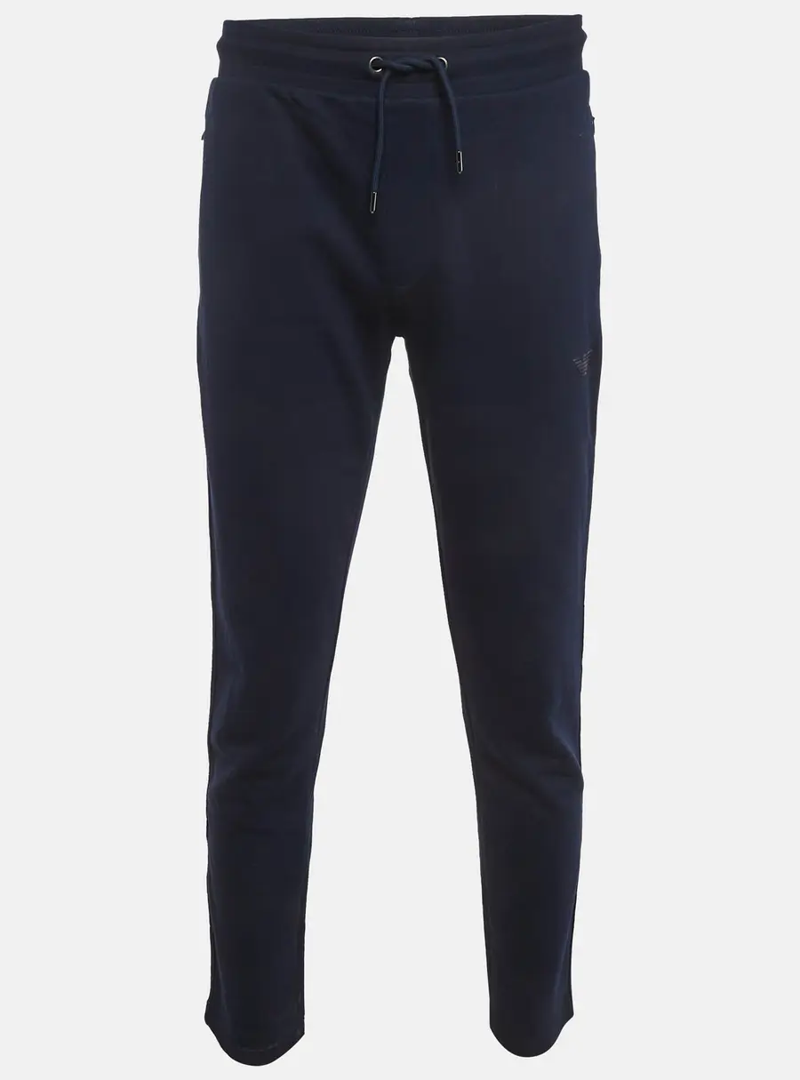 Emporio Armani Navy Blue Jersey Regular Fit Pants S