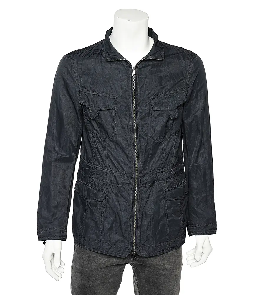 Emporio Armani Midnight Blue Cotton Utility Jacket M