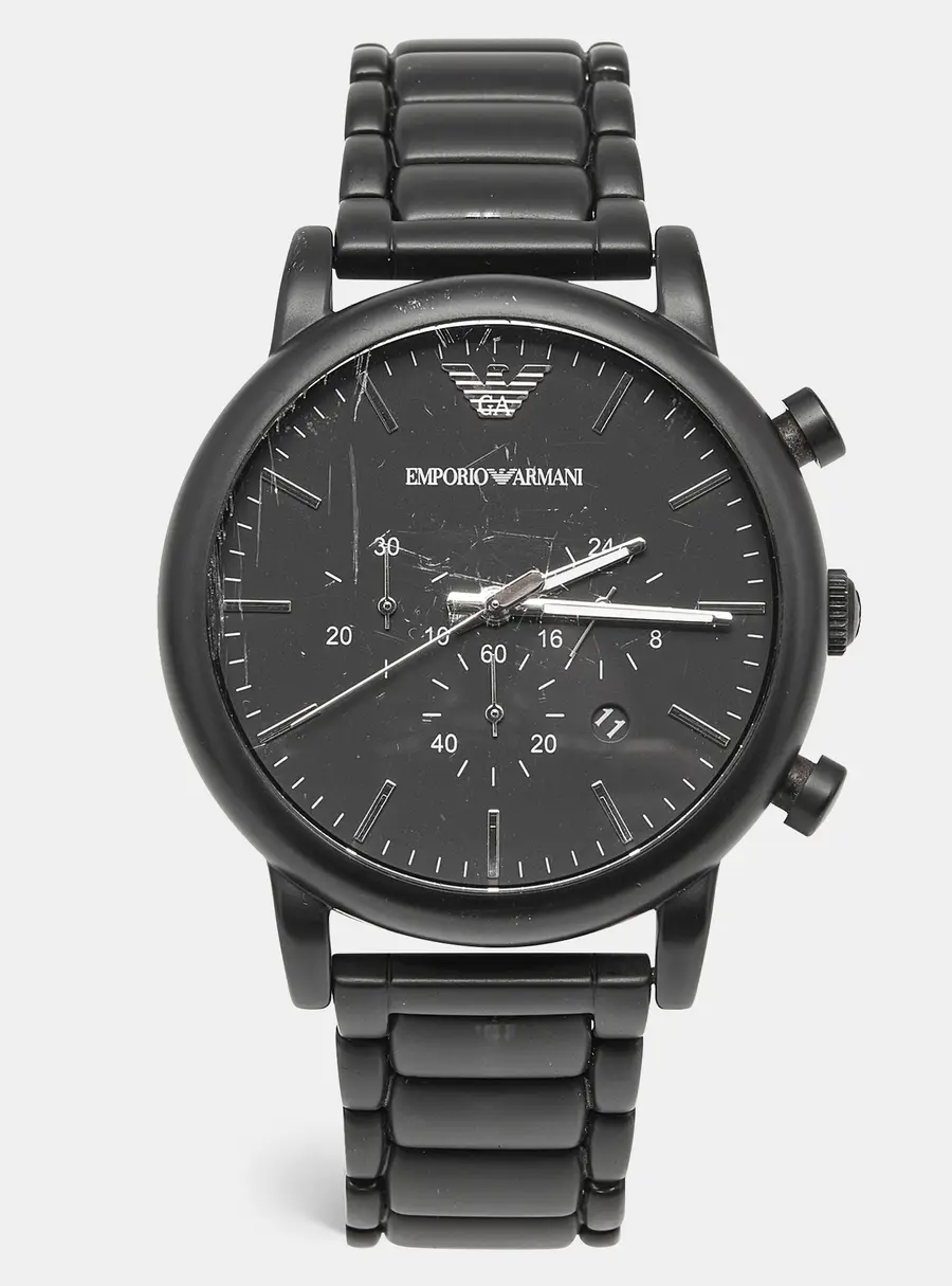 Emporio Armani AR1895 Black Dial PVD Coated Stainless Steel Men's Wristwatch 46 mm