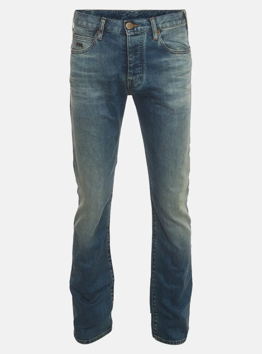 Emporio Armani Blue Denim Straight Fit Jeans M/Waist 32"