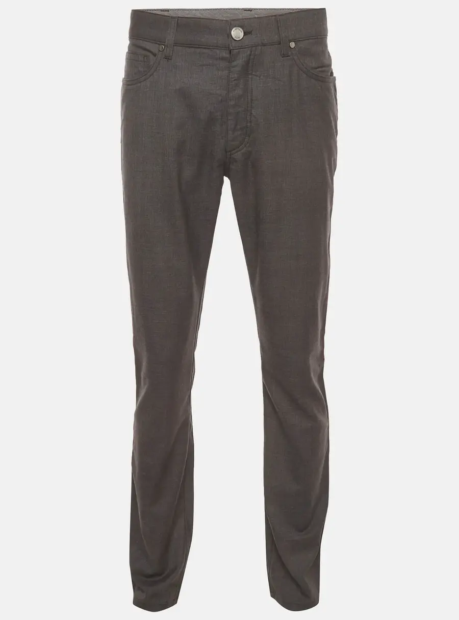 Ermenegildo Zegna Grey Wool Straight Leg Gan Pants M