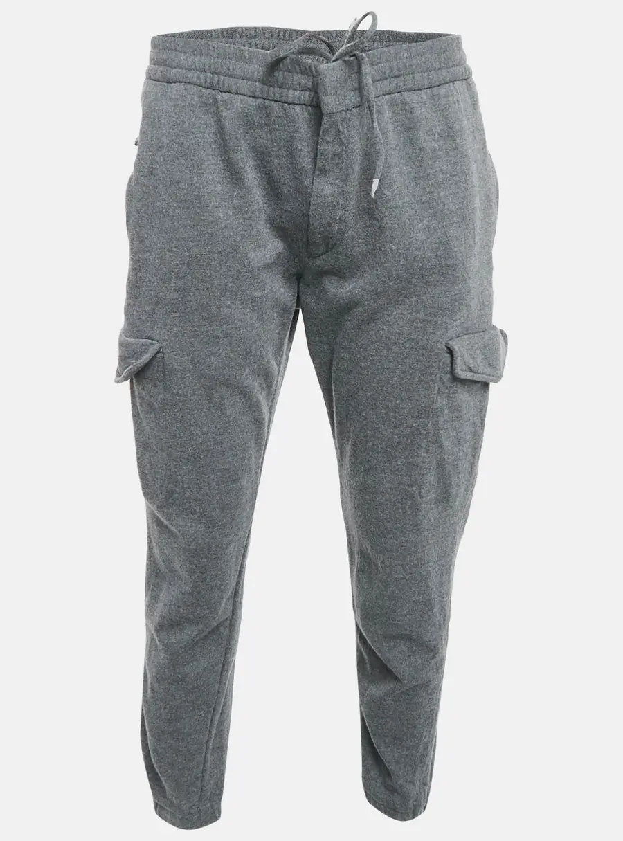 Ermenegildo Zegna Grey Wool Knit Utility Pants 4XL