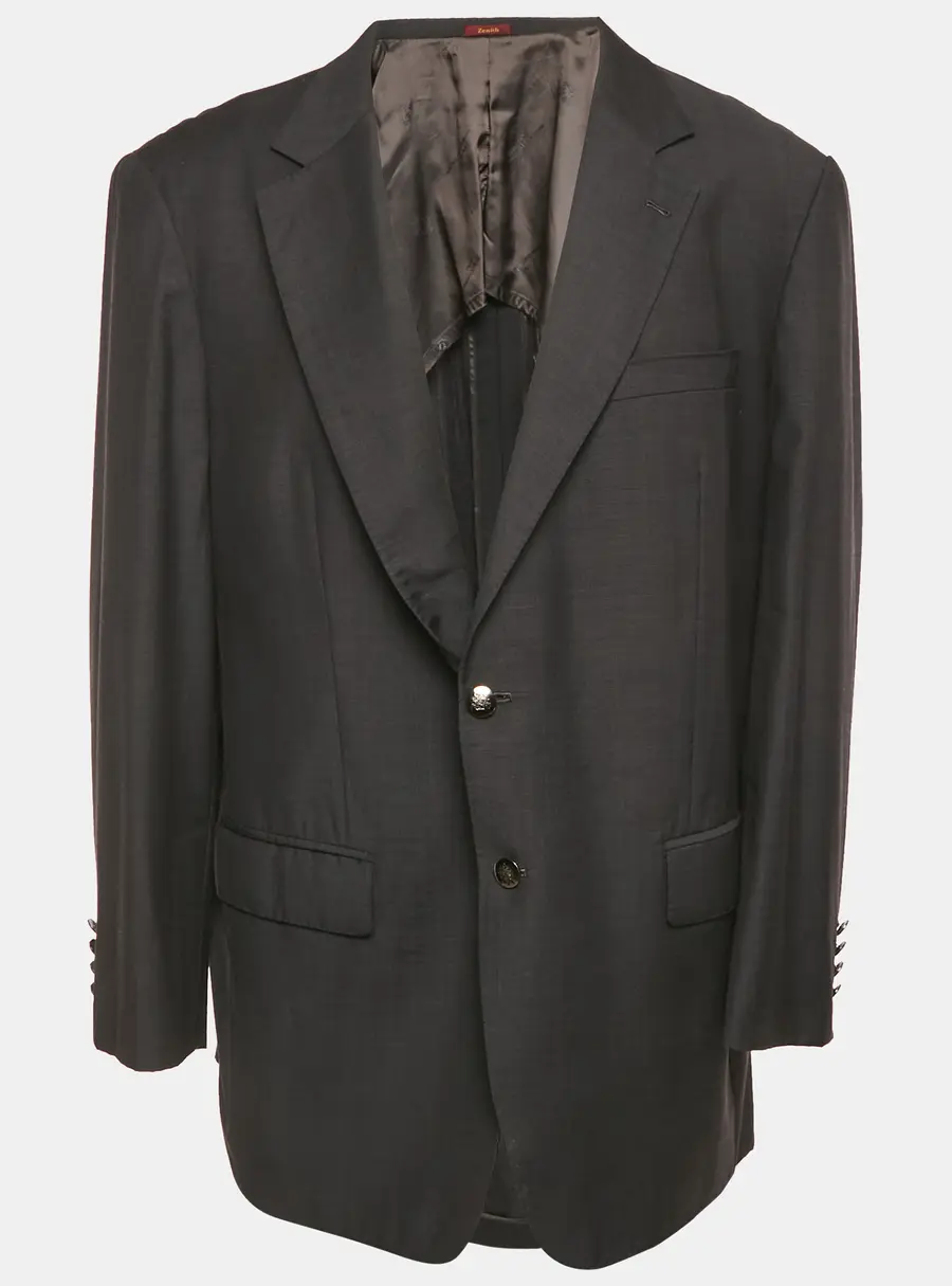 Ermenegildo Zegna Zenith Black Wool Single Breasted Blazer XXL