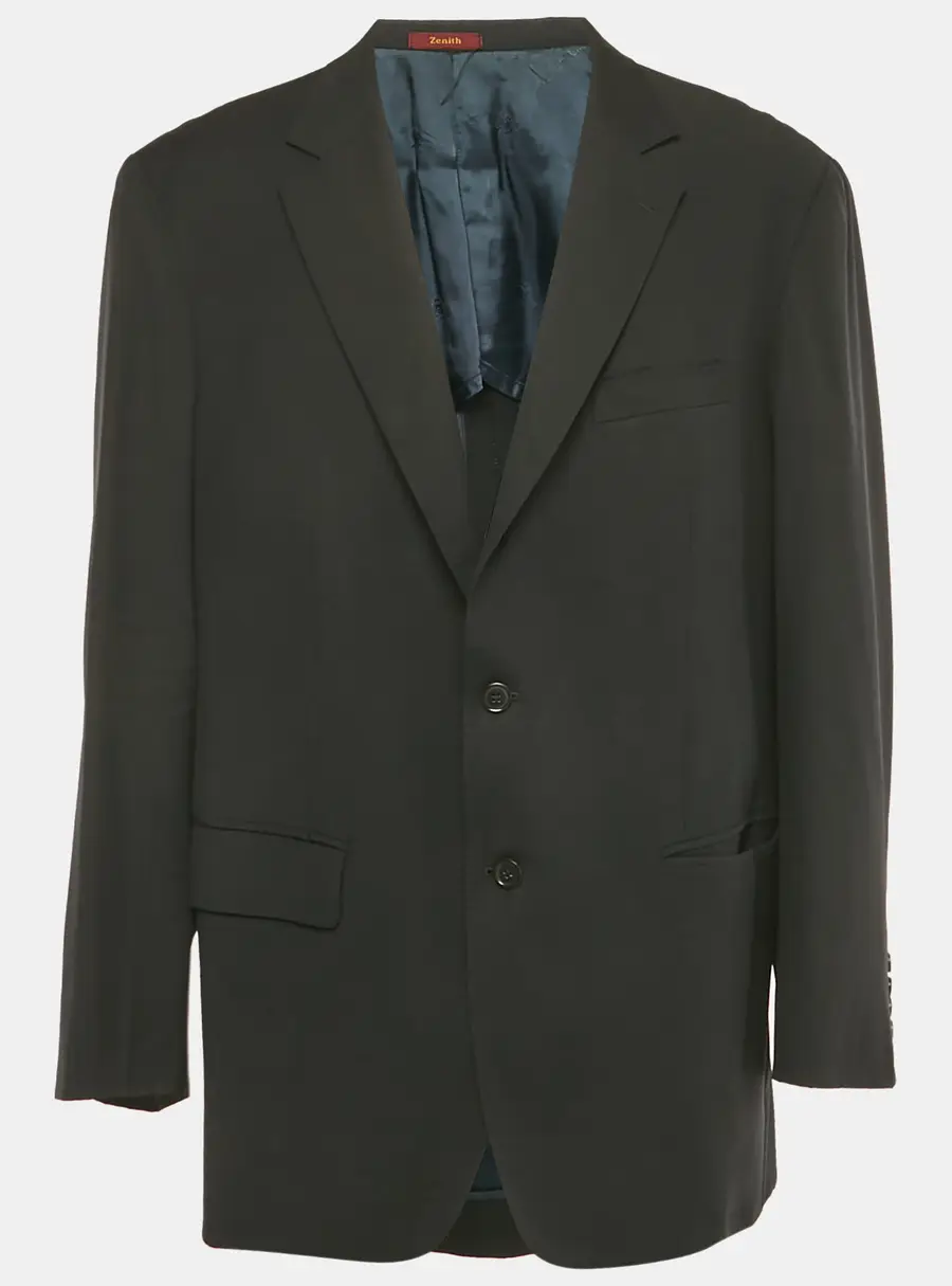 Ermenegildo Zegna Zenith Black Wool Single Breasted Blazer XXL